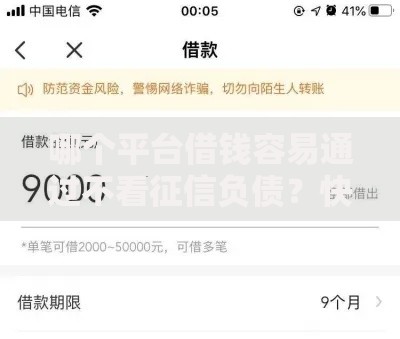 哪个平台借钱容易通过不看征信负债？快速下款渠道解析