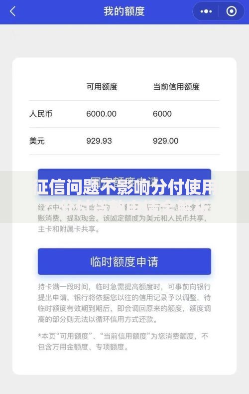 征信问题不影响分付使用？分付贷款申请全解析