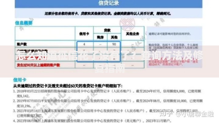 怎么知道征信花了没有了？查询方法及修复指南