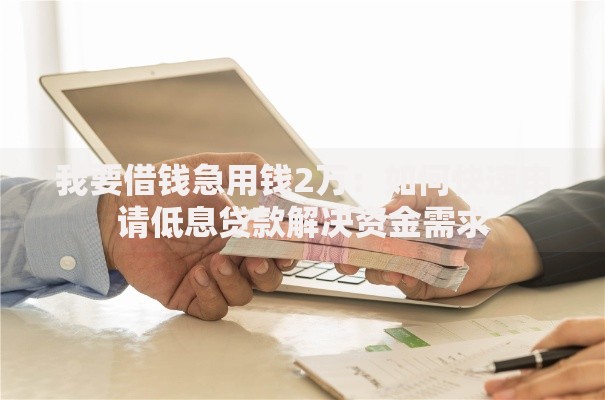 我要借钱急用钱2万：如何快速申请低息贷款解决资金需求