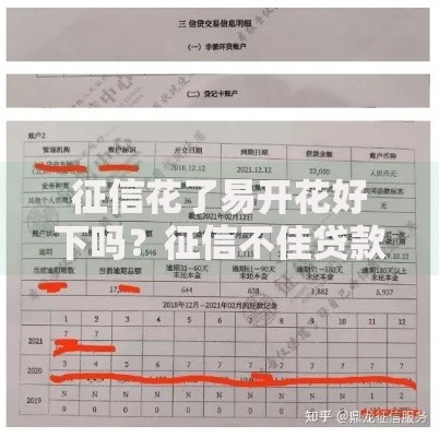 征信花了易开花好下吗？征信不佳贷款通过技巧解析