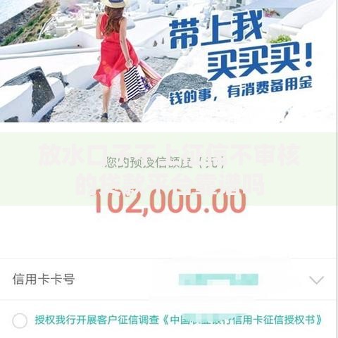 放水口子不上征信不审核的贷款平台靠谱吗