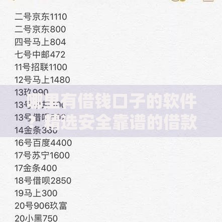 哪里有借钱口子的软件？精选安全靠谱的借款渠道解析