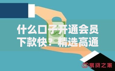 什么口子开通会员下款快？精选高通过率平台解析