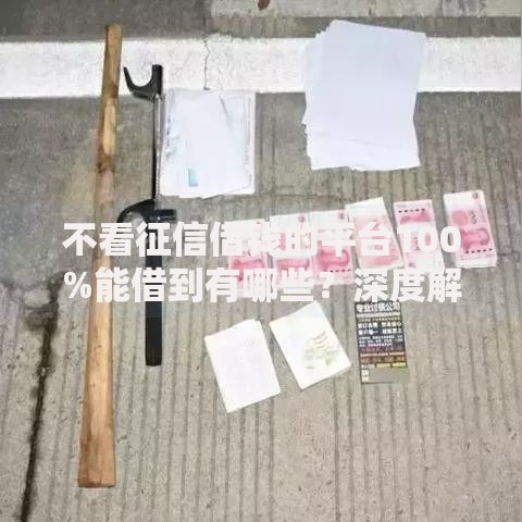 不看征信借钱的平台100%能借到有哪些？深度解析非征信借贷渠道