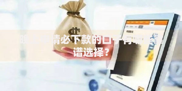 晚上申请必下款的口子有哪些靠谱选择？