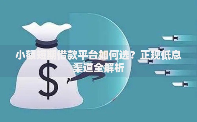 小额短期借款平台如何选？正规低息渠道全解析