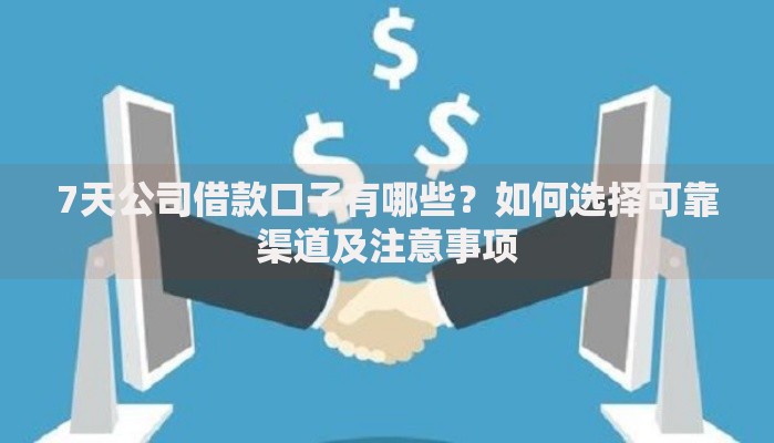 7天公司借款口子有哪些？如何选择可靠渠道及注意事项