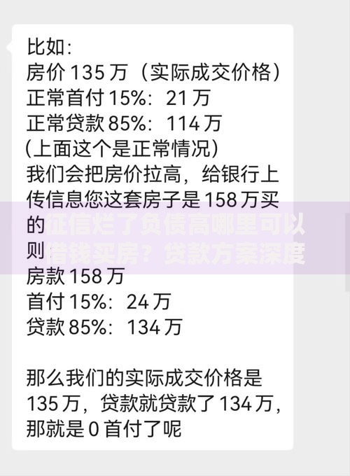 征信烂了负债高哪里可以借钱买房？贷款方案深度解析