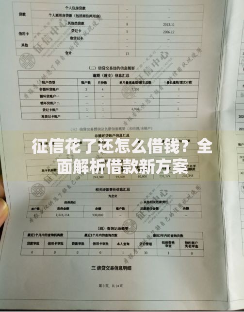 征信花了还怎么借钱？全面解析借款新方案