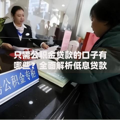 只需公积金贷款的口子有哪些？全面解析低息贷款渠道
