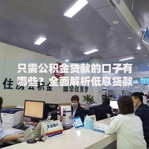 只需公积金贷款的口子有哪些？全面解析低息贷款渠道
