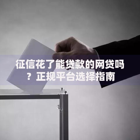 征信花了能贷款的网贷吗？正规平台选择指南