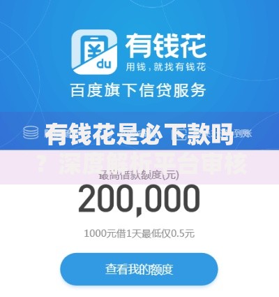 有钱花是必下款吗？深度解析平台审核规则与下款条件