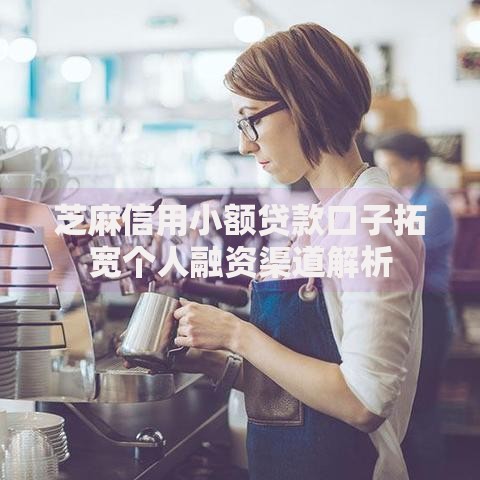 芝麻信用小额贷款口子拓宽个人融资渠道解析