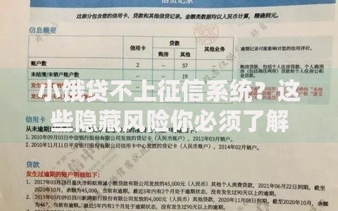 小饿贷不上征信系统？这些隐藏风险你必须了解