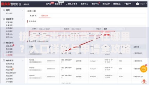 拼多多出小额贷了在哪里？入口详解与申请全攻略