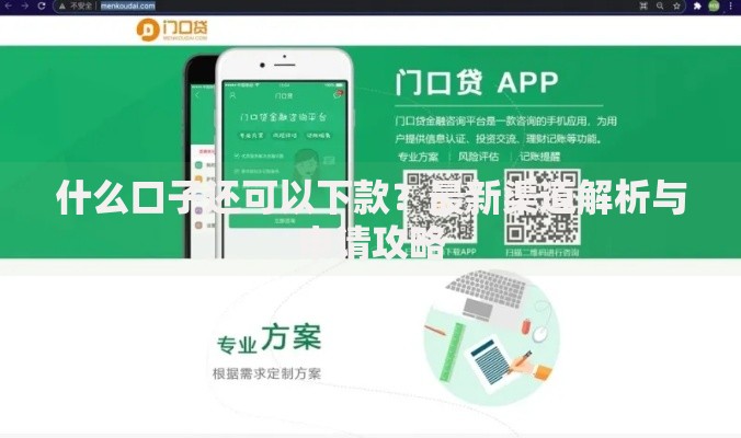 什么口子还可以下款?最新渠道解析与申请攻略 什么口子还可以下款?最新渠道解析与申请攻略