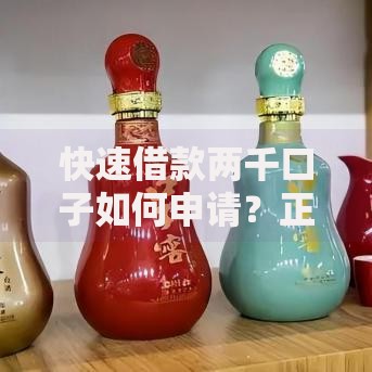 快速借款两千口子如何申请？正规渠道及注意事项解析