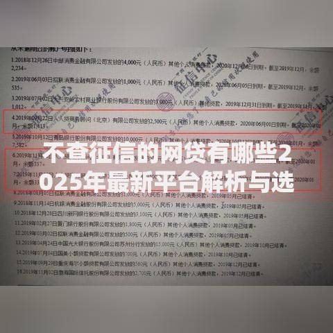 不查征信的网贷有哪些2025年最新平台解析与选择指南