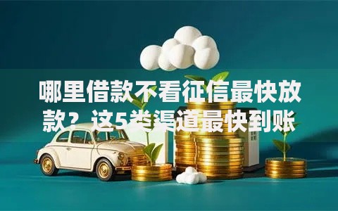 哪里借款不看征信最快放款？这5类渠道最快到账