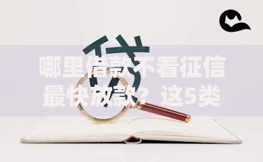 哪里借款不看征信最快放款？这5类渠道最快到账