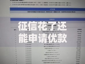 征信花了还能申请优款吗？解析信用评分与贷款策略