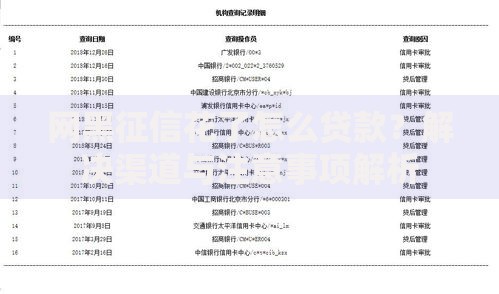 网黑征信花了怎么贷款？解决渠道与注意事项解析