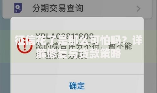 征信花了是那么可怕吗？详解修复与贷款策略