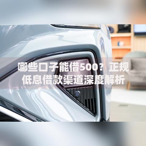 哪些口子能借500？正规低息借款渠道深度解析