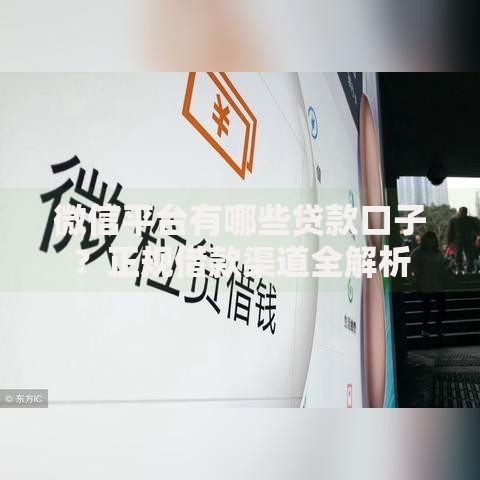 微信平台有哪些贷款口子？正规借款渠道全解析