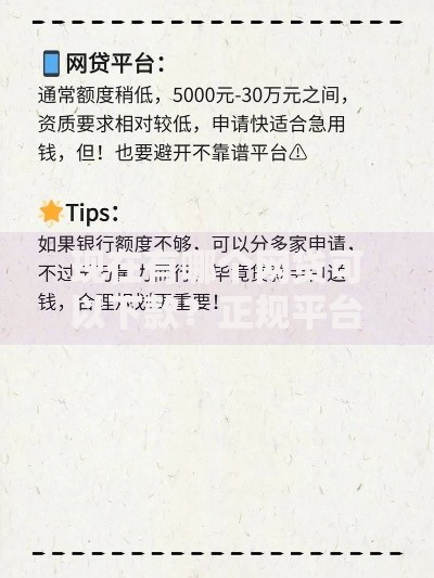 现在有哪个网贷可以下款？正规平台申请全攻略
