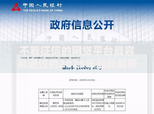 不看征信的网贷平台最容易通过的2025年最新解析