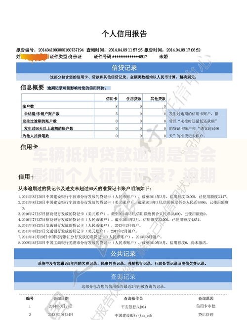 车辆抵押贷款逾期是否会影响个人征信记录？逾期后果及补救措施解析