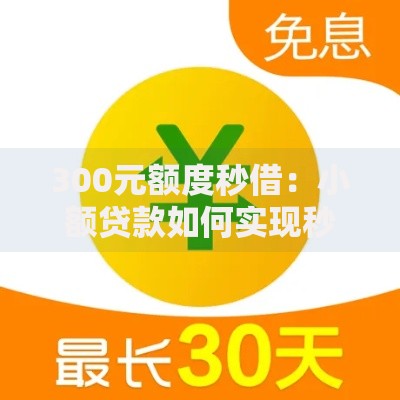 300元额度秒借：小额贷款如何实现秒级到账？