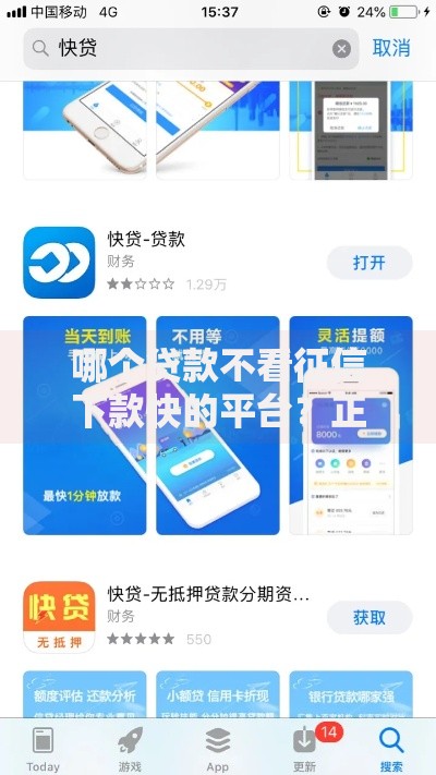 哪个贷款不看征信下款快的平台？正规渠道深度解析