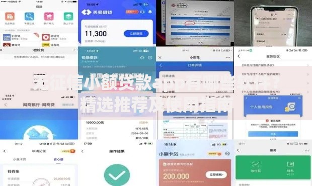 无征信小额贷款app有哪些软件？精选推荐及使用指南
