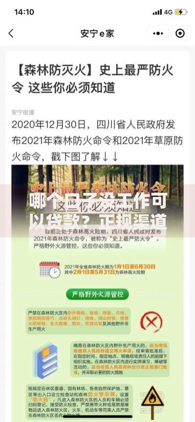 哪个口子没工作可以贷款？正规渠道、申请条件及低门槛平台解析