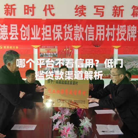 哪个平台不看信用？低门槛贷款渠道解析