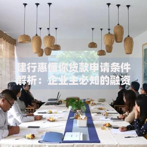 建行惠懂你贷款申请条件解析：企业主必知的融资指南
