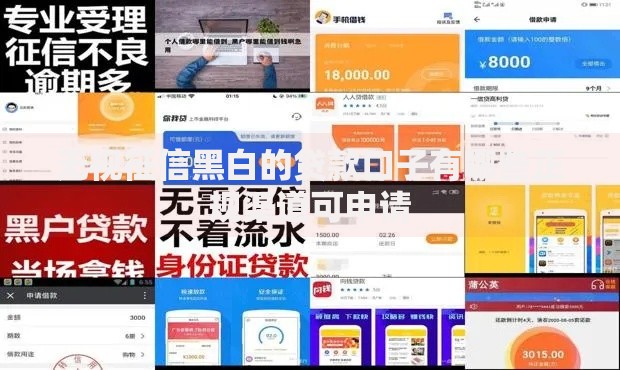 无视征信黑白的贷款口子有哪些正规渠道可申请
