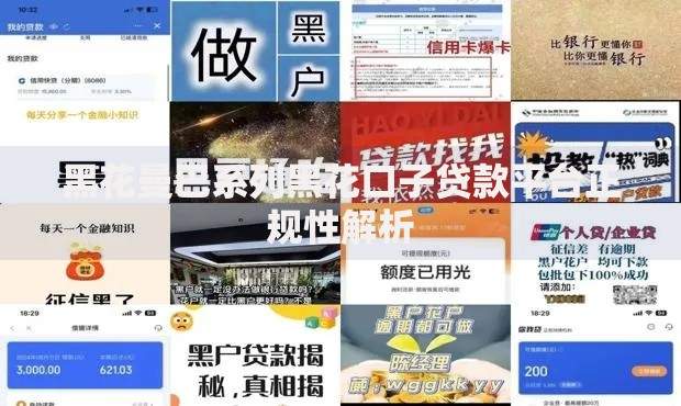 黑花曼巴系列黑花口子贷款平台正规性解析