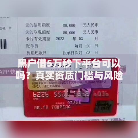 黑户借5万秒下平台可以吗？真实资质门槛与风险全解析