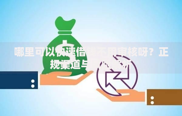 哪里可以快速借钱不用审核呀？正规渠道与风险解析