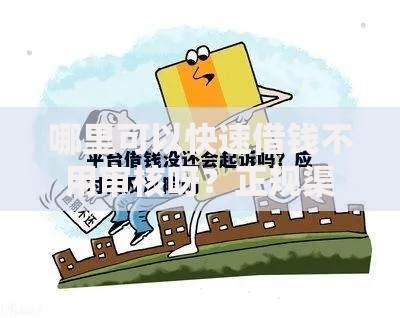 哪里可以快速借钱不用审核呀？正规渠道与风险解析