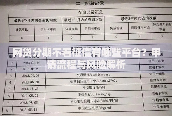 网贷分期不看征信有哪些平台？申请流程与风险解析
