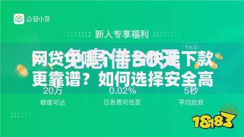 网贷中哪个平台快速下款更靠谱？如何选择安全高效的借贷渠道