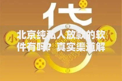 北京纯私人放款的软件有吗？真实渠道解析