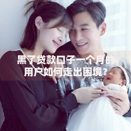 黑了贷款口子一个月的用户如何走出困境？