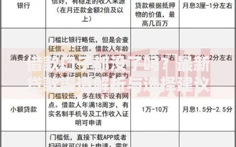 借款口子都没了吗？最新贷款渠道解析与选择建议